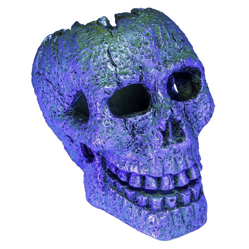 GloFish Skull Ornament, Detailed Aquarium Ornament, Hideaway For Fish - Image 2